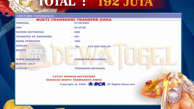 Bukti JP Dewatogel Slot-2