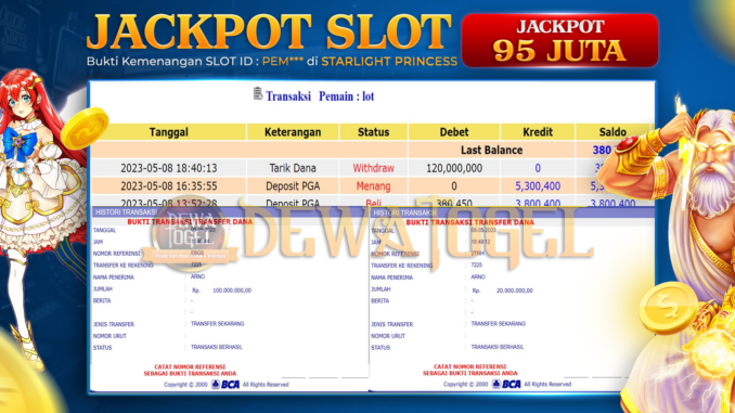 bukti jp dewatogel #282