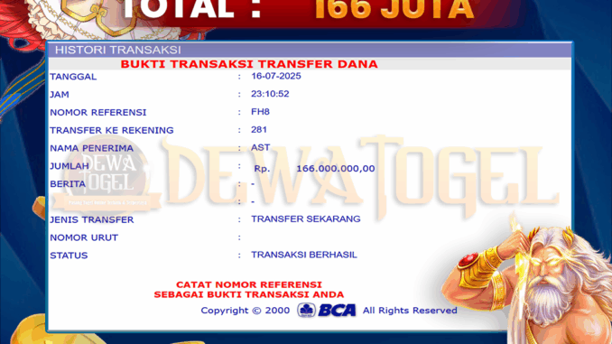 Bukti JP Dewatogel Slot2